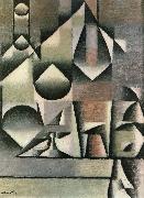 Juan Gris Bottle and water bottle oil painting picture wholesale